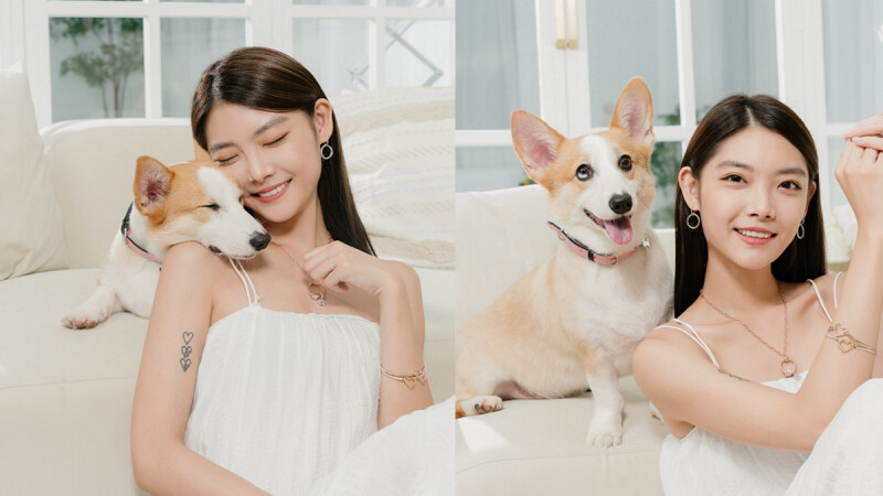Pandora全新專屬寵物配飾果然話題滿分！李靜與萌寵柯基Pool搶先入手示範，時髦可愛又安全，完全燒到所有毛孩子主人心坎裡！