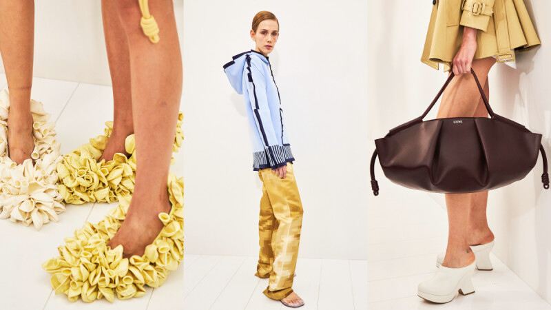 2023春夏巴黎時裝週｜Loewe的具象藝術展：火鶴花禮服、氣球鞋、全新Paseo水餃手提包