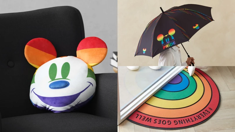 「彩虹米奇」挺多元性向！HOLA聯名迪士尼推24款繽紛家居，翻轉頸枕、兩用野餐墊點亮生活
