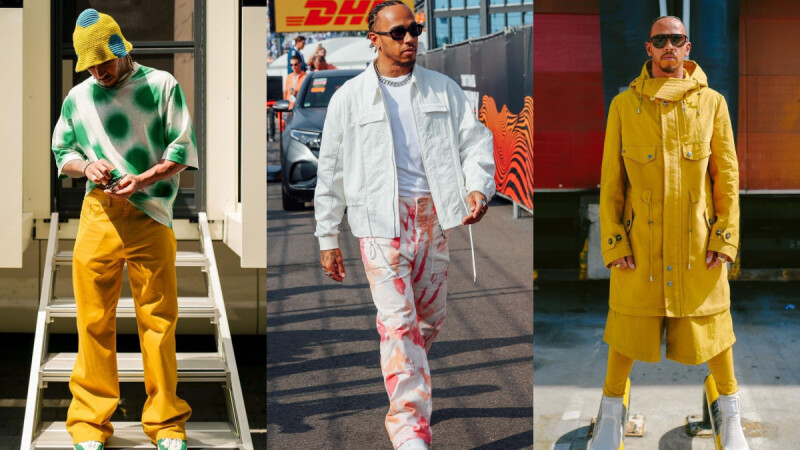 Lewis Hamilton F1場上最時髦的男人！疊搭珍珠項鍊、大膽玩色…3大穿衣風格