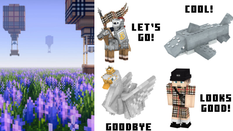 Burberry X Minecraft聯名：免費遊戲套件+貼圖、實體聯名設計台灣也買得到