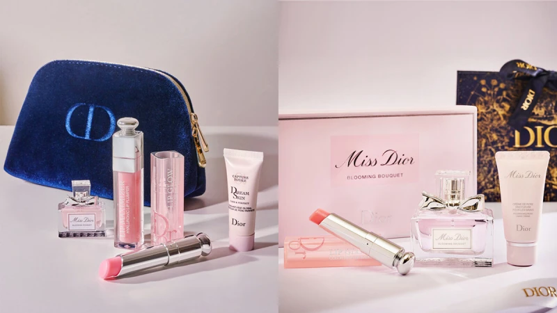 DIOR讓交換禮物超有儀式感！M編盤點必選：癮誘粉漾雙星組、藍星唇膏黑曜珠寶盒、香氛世家迷你蠟燭三件組和花漾迪奧香氛粉漾組，完美零失誤，大寫的滿意！