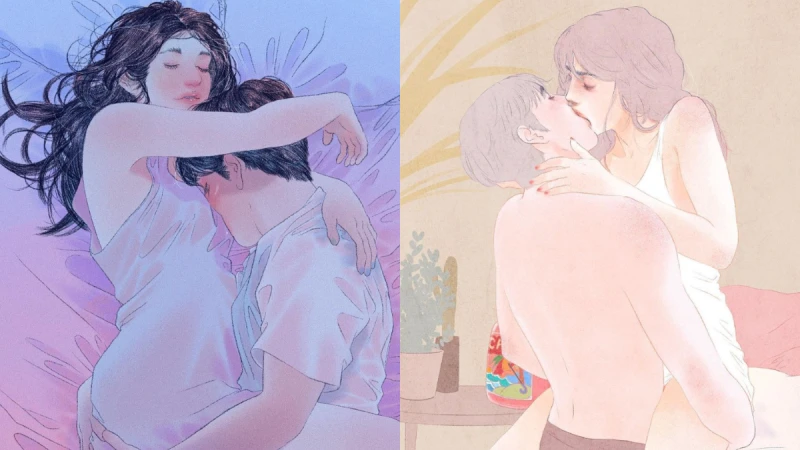 有點色色有點甜!韓國IG情慾插畫家Kim sumin,描繪男女間的親密視角,讓人臉紅心跳!