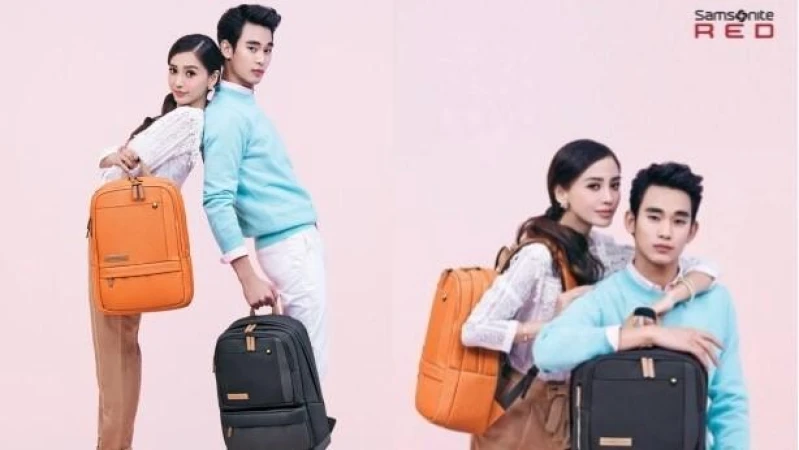 亞洲你最紅! 金秀賢緊抱Angela baby 攜手代言 Samsonite RED