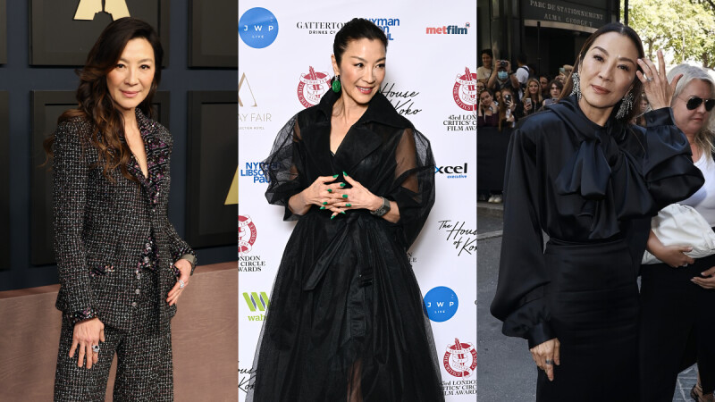 細看楊紫瓊的紅毯造型思維，最常穿黑白兩色、再難駕馭的剪裁都難不倒她