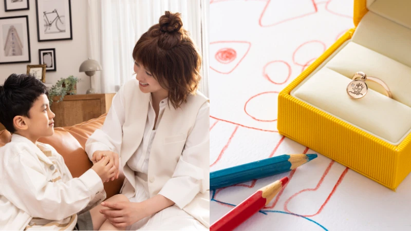 站在雲端的小神獸是想守護媽媽的心意！朱芯儀兒子樂樂親手繪製母親節禮物，將對媽媽的愛化作每日陪伴的守護珠寶，給予媽媽滿滿的溫暖與勇氣！