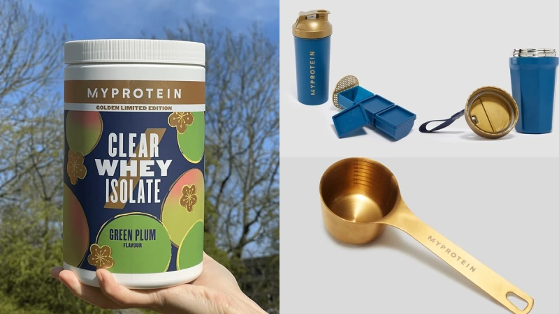 Myprotein夏天新口味「青梅」清爽上市！酸甜口感只在黃金周推出，藍金搖搖杯、金湯匙打造時髦健身裝備