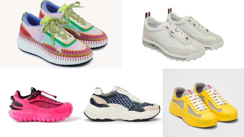 時髦球鞋穿搭盤點，霓虹粉、小白鞋、老爹鞋...為夏日鞋櫃更新
