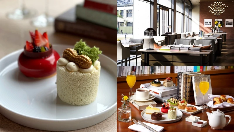 香菜花生蛋糕你敢吃嗎？誠品行旅「悅讀微醺下午茶」甜點口味太驚喜，搭配窗景綠意暫歇五感