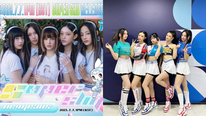 NewJeans〈Super Shy〉妝髮造型多巴胺爆表!公主切+線條挑染、顴骨亮片都是夏日必備