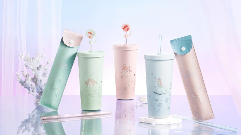 最夢幻環保杯！Oolab良杯製所X迪士尼「小美人魚」環保杯開賣，連吸管收納都超時髦