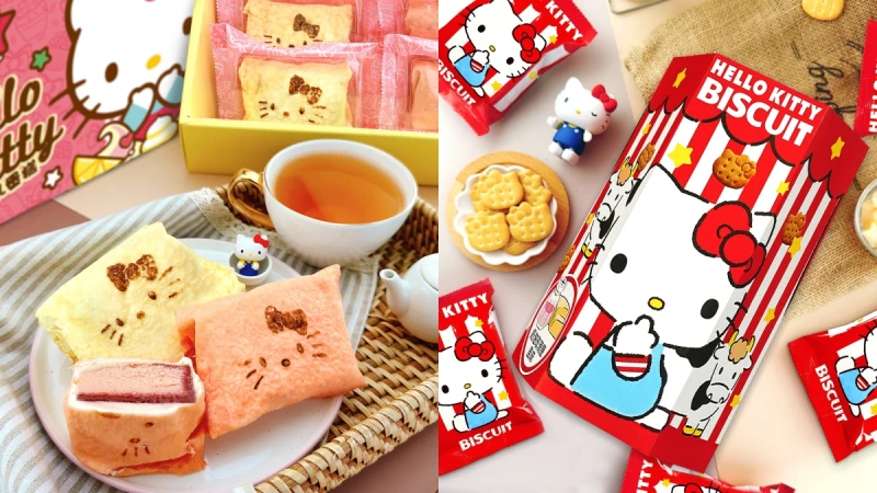 Kitty迷必收！「Hello Kitty生乳薄餅蛋糕、餅乾」2款療癒系甜點新登場，卡士達布丁搭草莓太誘人