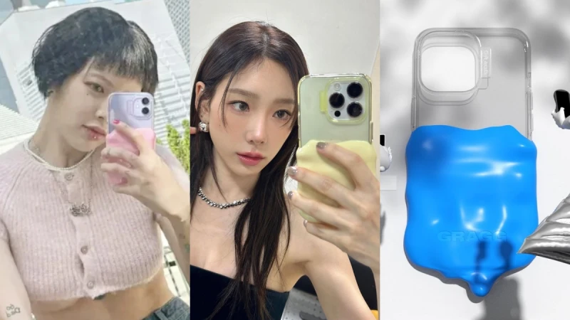 韓星女神們都換上史萊姆手機殼！少時太妍連換兩色，泫雅果凍芭比粉超可愛！