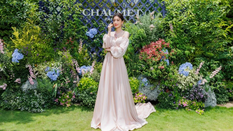 賈靜雯出席公主冠冕御用品牌Chaumet 2023全新頂級珠寶展