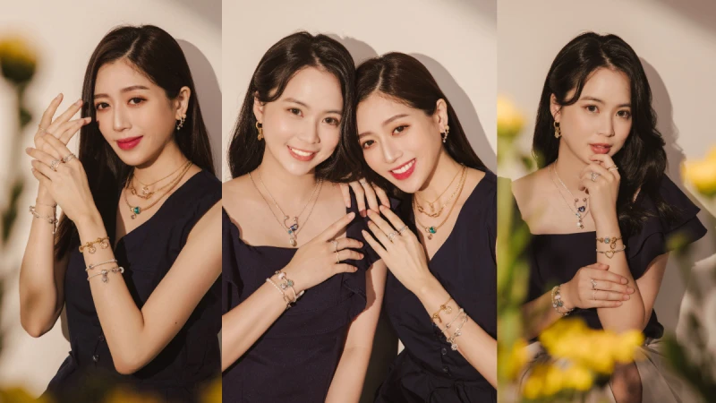 專屬於姐妹的親密時刻，全新Pandora Moments星座與友誼系列，串起逸歡姊妹的溫暖點滴。