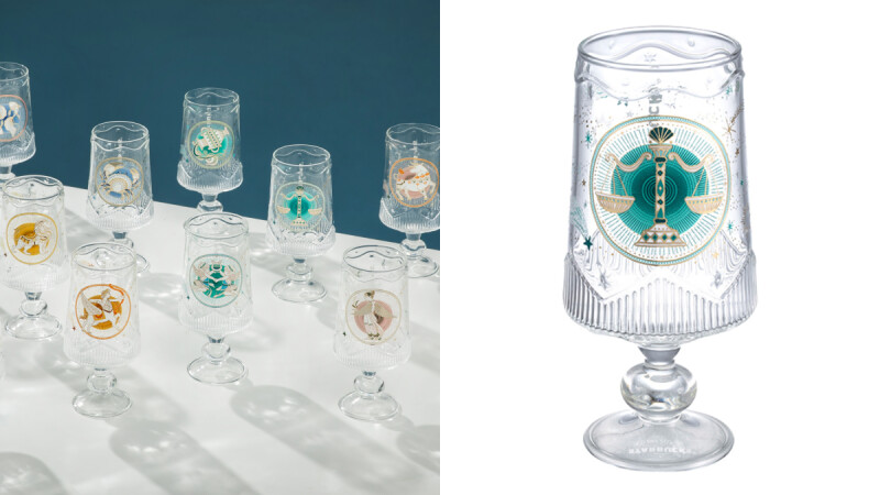 星巴克12星座玻璃杯絕美登場！典雅波紋雕刻，10月正式開賣