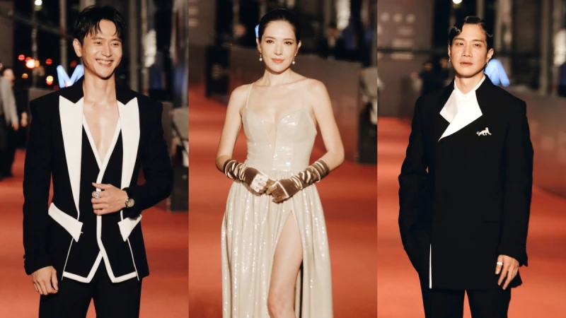 金鐘58|紅毯5美3帥超有看頭!許瑋甯裸色高衩女神裝最美、劉冠廷深V西裝露胸肌成亮點