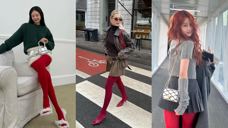 紅色褲襪風潮崛起!Jennie、許允真和歐美博主們都穿得好美,但怎麼穿才不會翻車?
