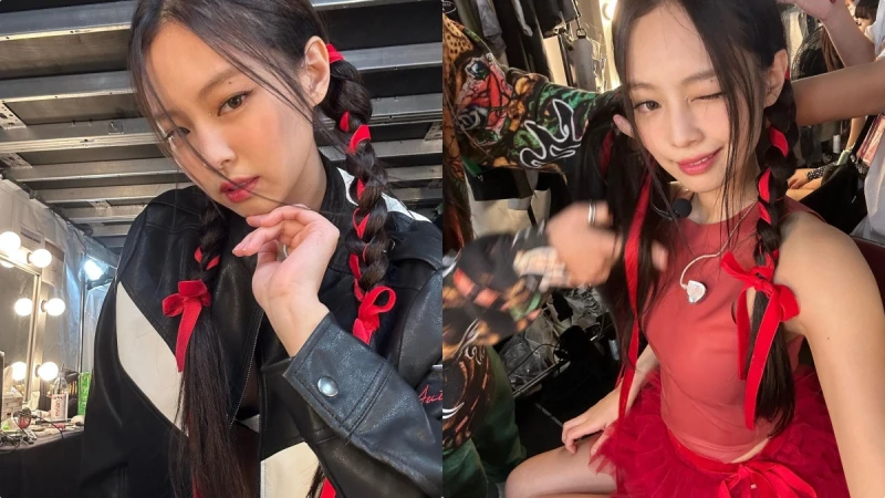 尾牙、過年必學華麗絲帶綁髮教學,Jennie同款彩帶辮子超吸睛,效果絕佳卻出乎意料簡單好上手!