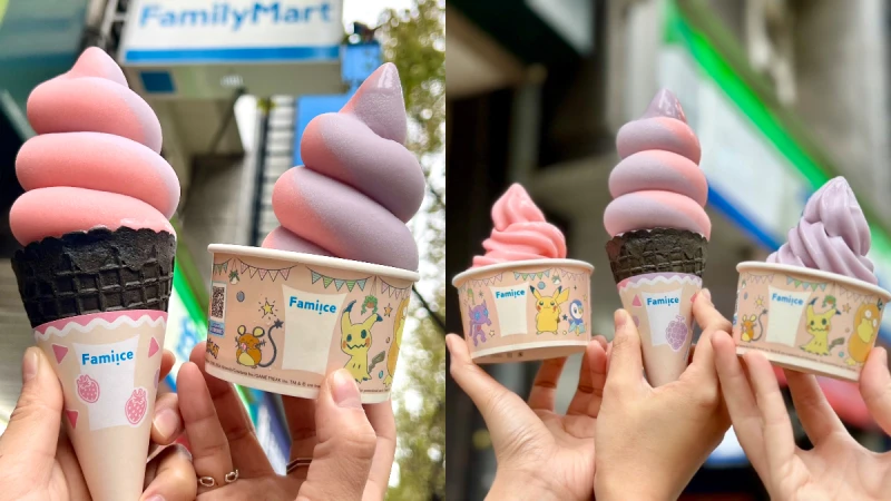 夢幻聯名！全家霜淇淋新口味「草莓優格＆巨峰葡萄」顏值爆棚，超Q寶可夢躍上杯身耍萌