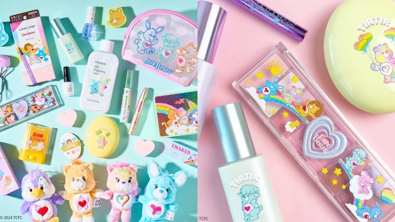 日本必逛PLAZAxCare Bears限定聯名!Tirtir氣墊、Peripera眼影盤、媚比琳睫毛膏⋯