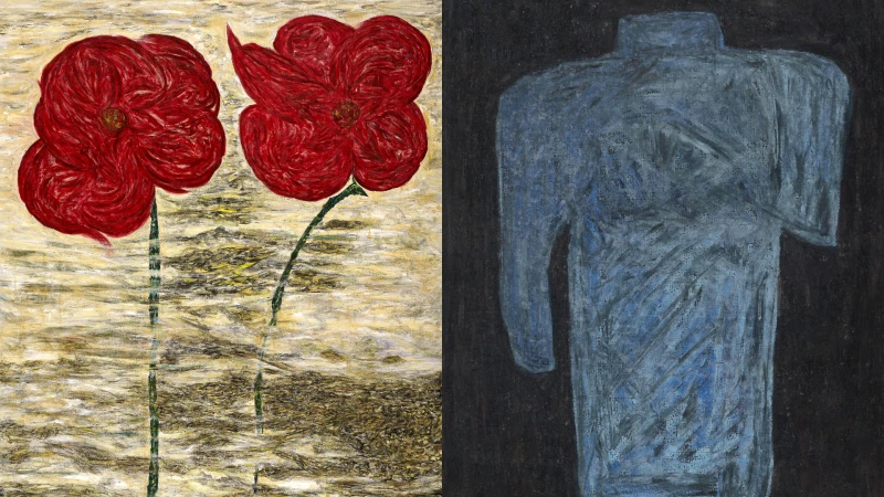 50餘年創作淬煉!北美館「溺浮沉洄:許雨仁回顧展」 ,感受水墨、油畫、複合創作媒材的生命波動