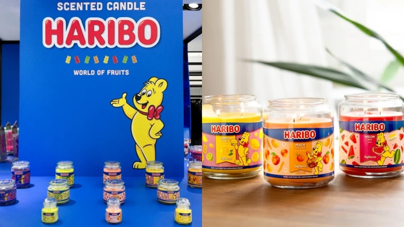 HARIBO小熊軟糖變成香氛蠟燭!莓果、水蜜桃、櫻桃可樂…聞起來就是甜美的水果軟糖香氣