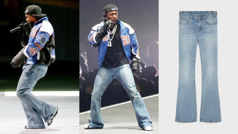 2025超級盃中場秀Kendrick Lamar的Celine牛仔褲更搶鏡！喇叭褲正在悄悄回歸？