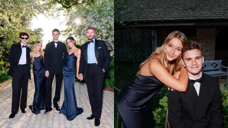 貝克漢生日趴小哈珀美成焦點!時髦全家福唯獨大兒子布魯克林缺席