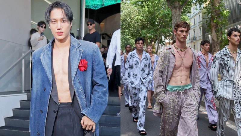 2026春夏米蘭男裝週亮點整理：Prada男星憑胸肌入場？Dolce&amp;Gabbana大街上扮睡衣派對