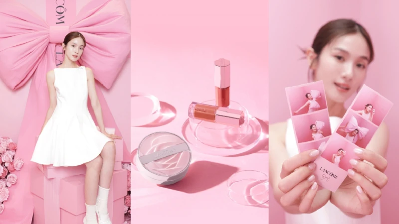 粉紅戀愛宇宙降臨！蘭蔻「粉紅幸福快閃店」浪漫暴擊中山區！巨型粉紅蝴蝶結 讓空氣都是甜的，霸榜新品入手秒拿時髦拍貼