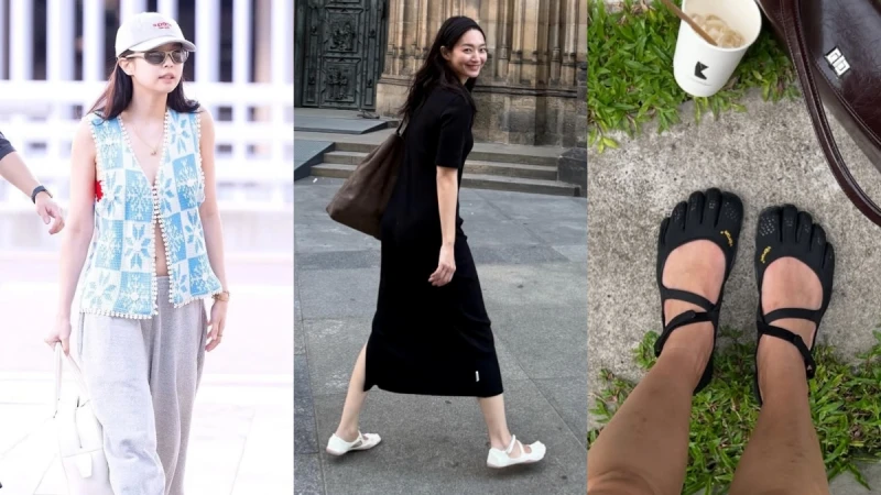 Jennie也穿了!申敏兒、李孝利私服「五趾鞋」,韓妞的足上新寵風格又變了