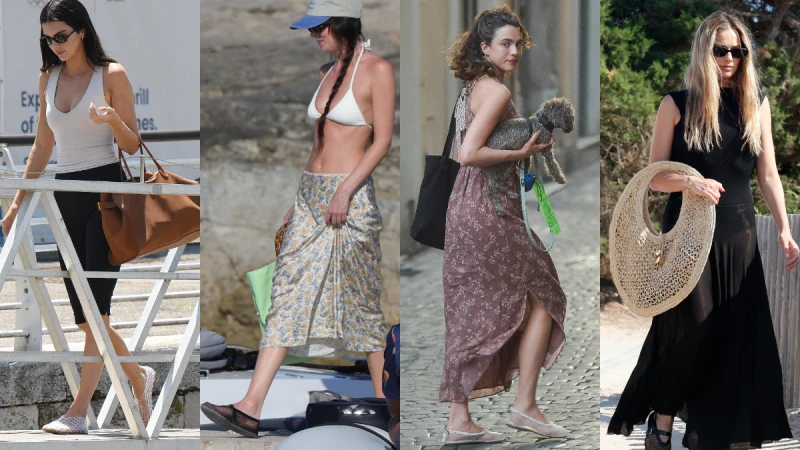 女星超模度假腳上穿什麼？達珂塔強生、瑪格麗特庫利人人一雙就知道漁網平底鞋有多紅了