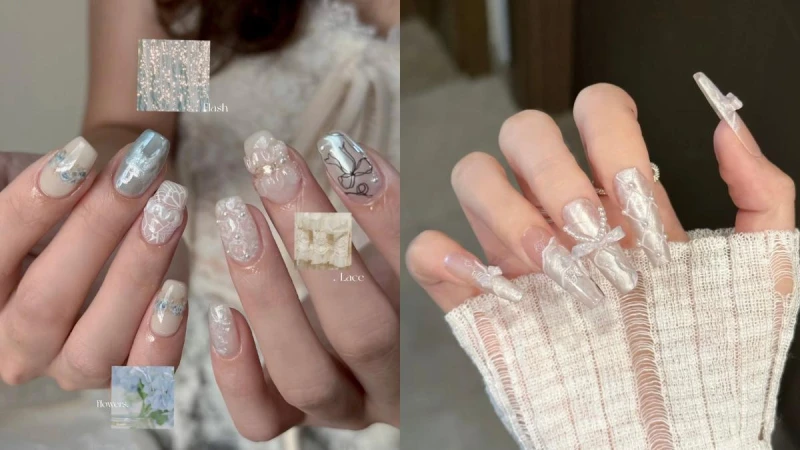 2025夏日美甲推薦「蕾絲美甲」！6款系列浪漫範本，甜美又優雅