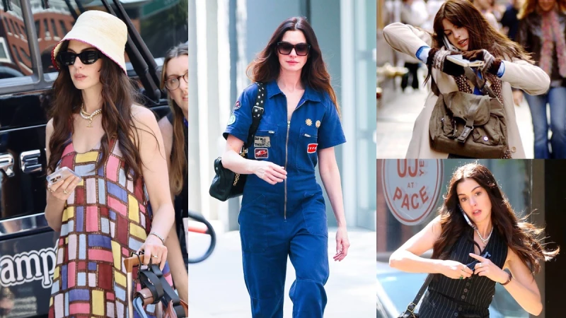 安海瑟薇開拍《穿著Prada的惡魔2》穿了什麼？「20年後的小安」片場造型曝光了！