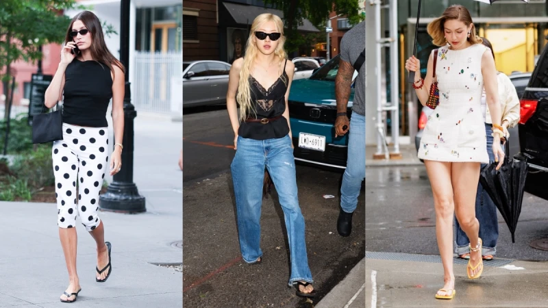 2025夏季人字拖熱潮勢不可擋！拿下Lyst熱單榜首，Rosé、Hailey、Gigi…時尚女全穿上，5雙推薦