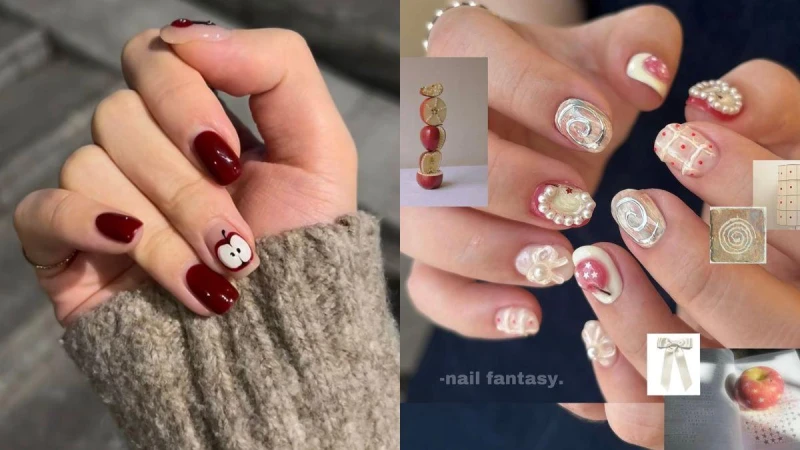 2025美甲推薦「蘋果美甲」5款系列靈感推薦，青蘋果做起來超輕透！