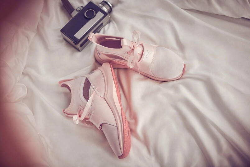 selena gomez puma shoes pink