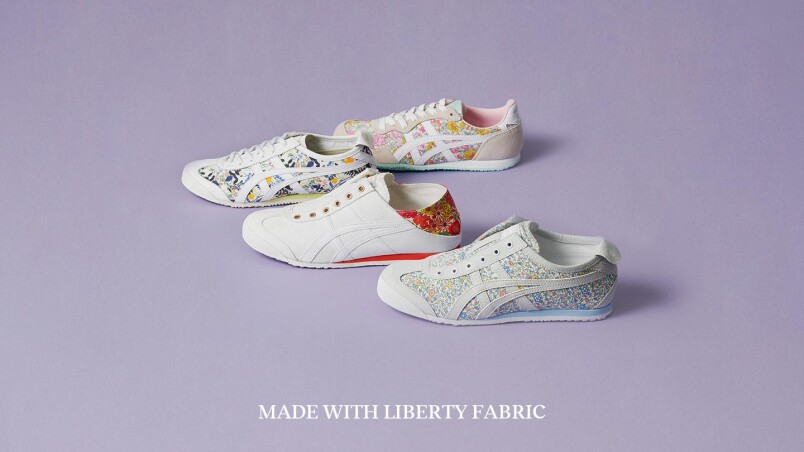 鬼塚虎攜手百年印花品牌Liberty Fabrics，把小雛菊、牡丹花注入春夏 